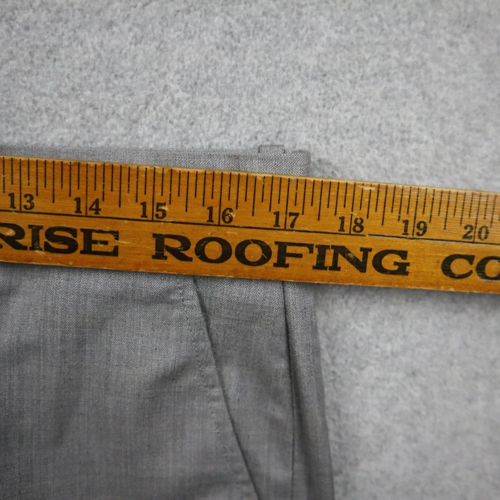 Perry Ellis Portfolio Dress Pants Mens 33x30 Modern Fit Grey Herringbone Pants